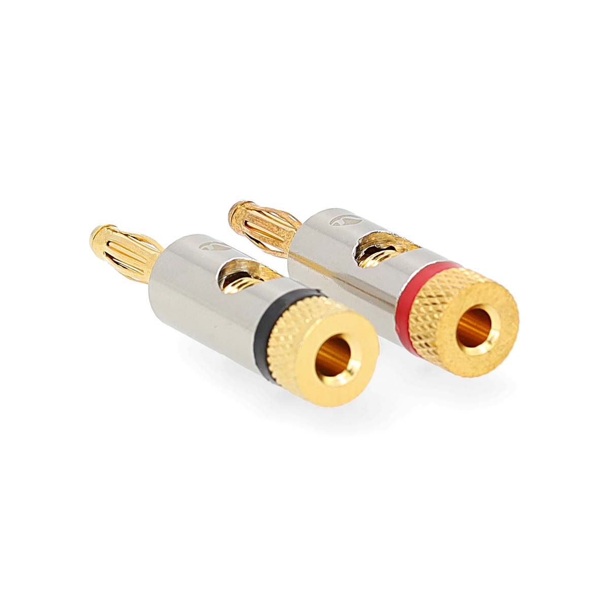 Nedis Banana Connector | Straight | Male | Gold Plated | Screw | Cable input diameter: 3.0 mm | Metal | Gold | 2 pcs | Envelope