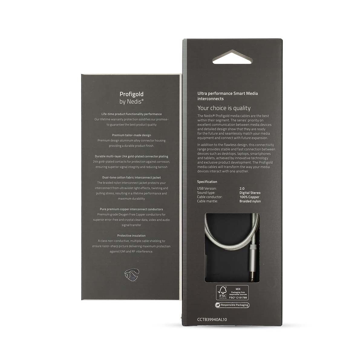 Nedis Lightning Adapter | Apple Lightning 8-Pin | 3.5 mm Male | Gold Plated | 1.00 m | Round | Nylon