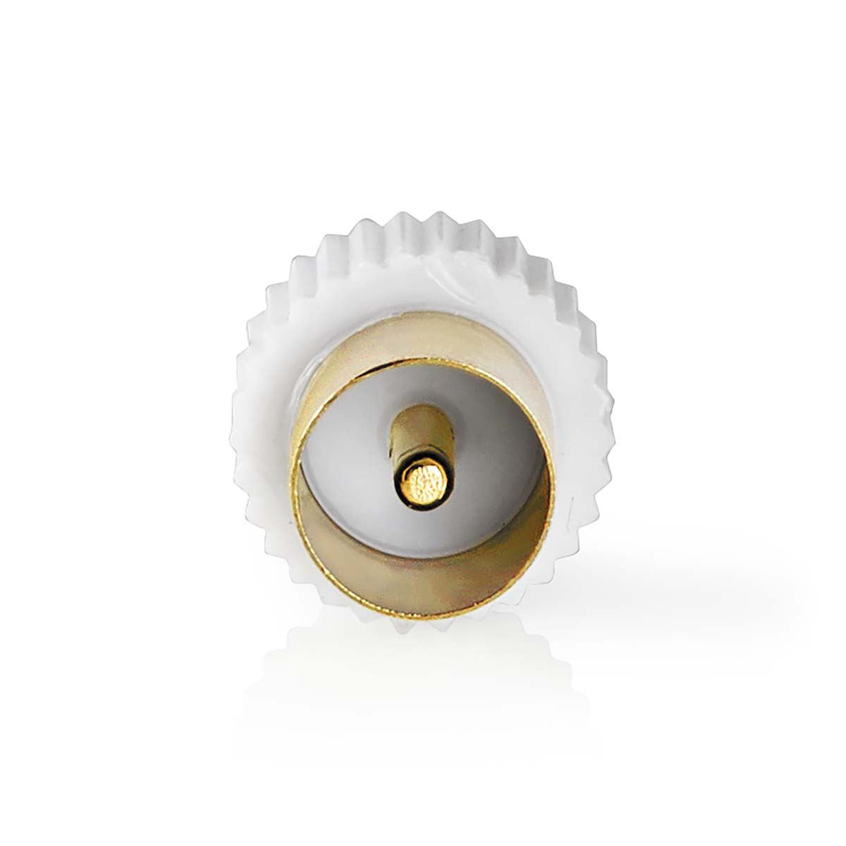 Nedis Satellite & Antenna Adapter | IEC (Coax) Male | IEC (Coax) Male | Gold Plated | 75 Ohm | Straight | Metal / Plastic | White | 1 pcs | Box