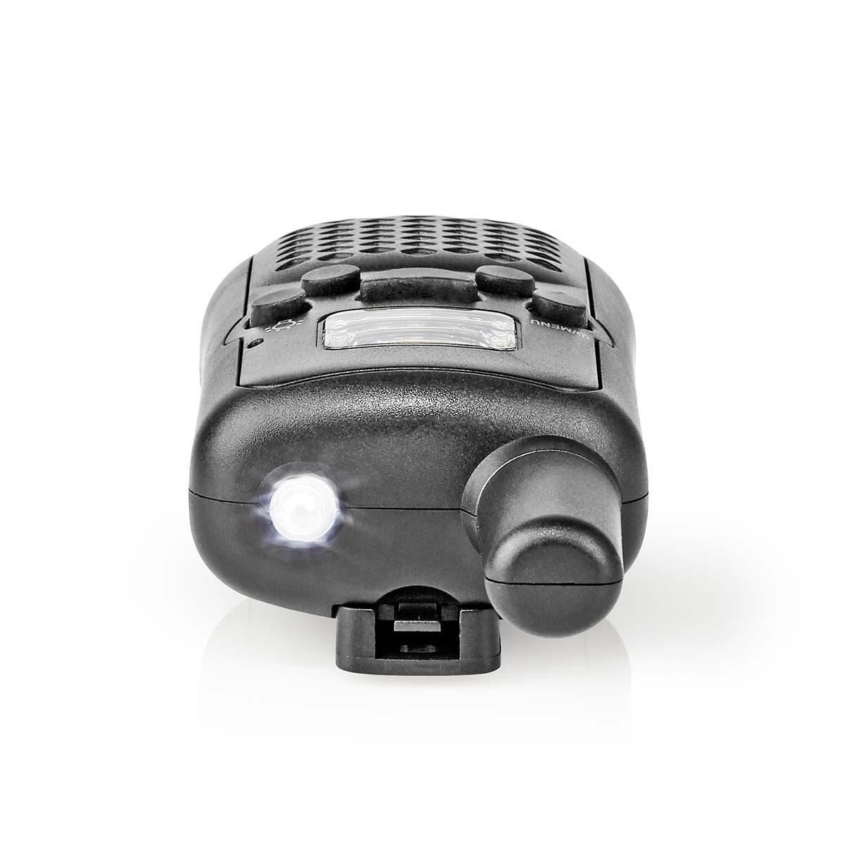 Nedis Walkie-Talkie Set | 2 Handsets | Up to 5 km | Frequency channels: 8 | PTT / VOX | up to 2.5 Hours | Black