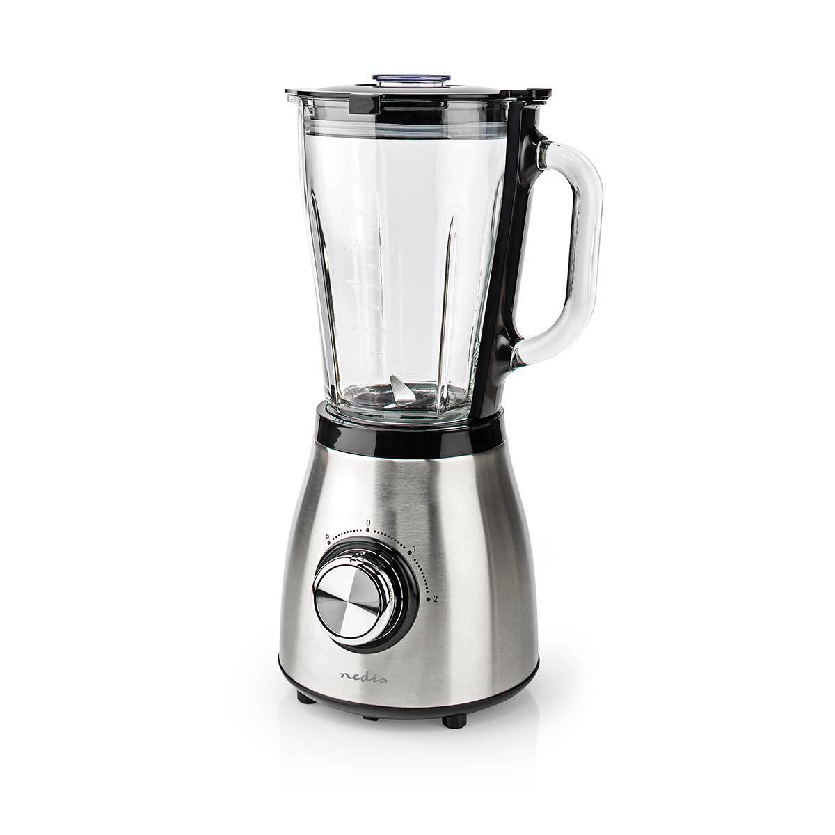 Nedis Stand Blender | 800 W | 1.5 l | Glass | 2-Speed Setting | Black / Silver