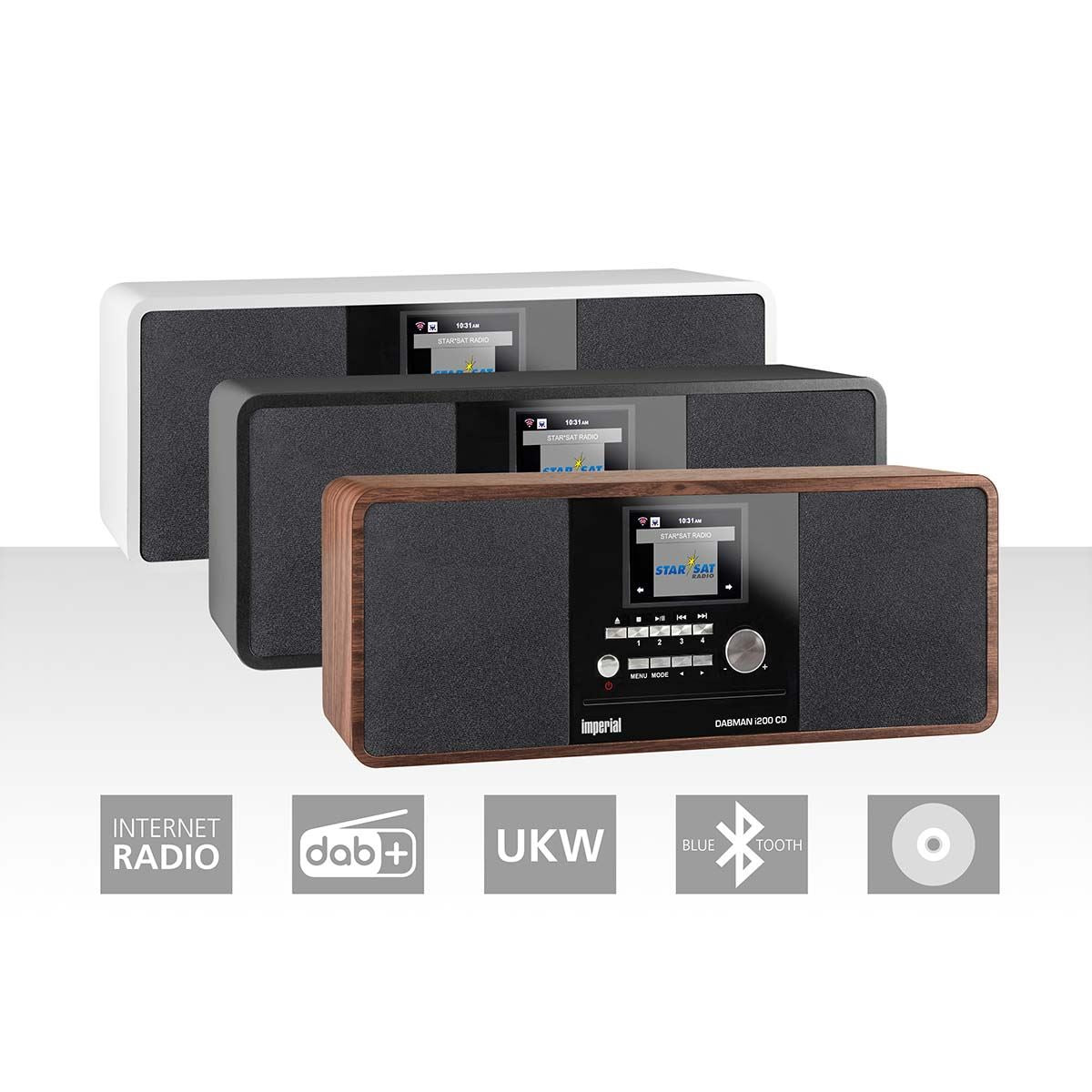 Imperial DABMAN i200 CD Multifunctional Radio DAB+ / FM / Internet / Bluetooth Wood Look