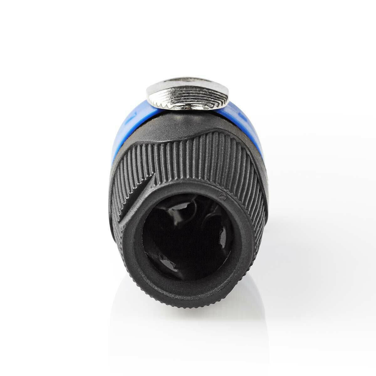 Nedis Speaker Connector | Straight | Male | Nickel Plated | Solder | Cable input diameter: 8.0 mm | ABS | Black | 1 pcs | Polybag