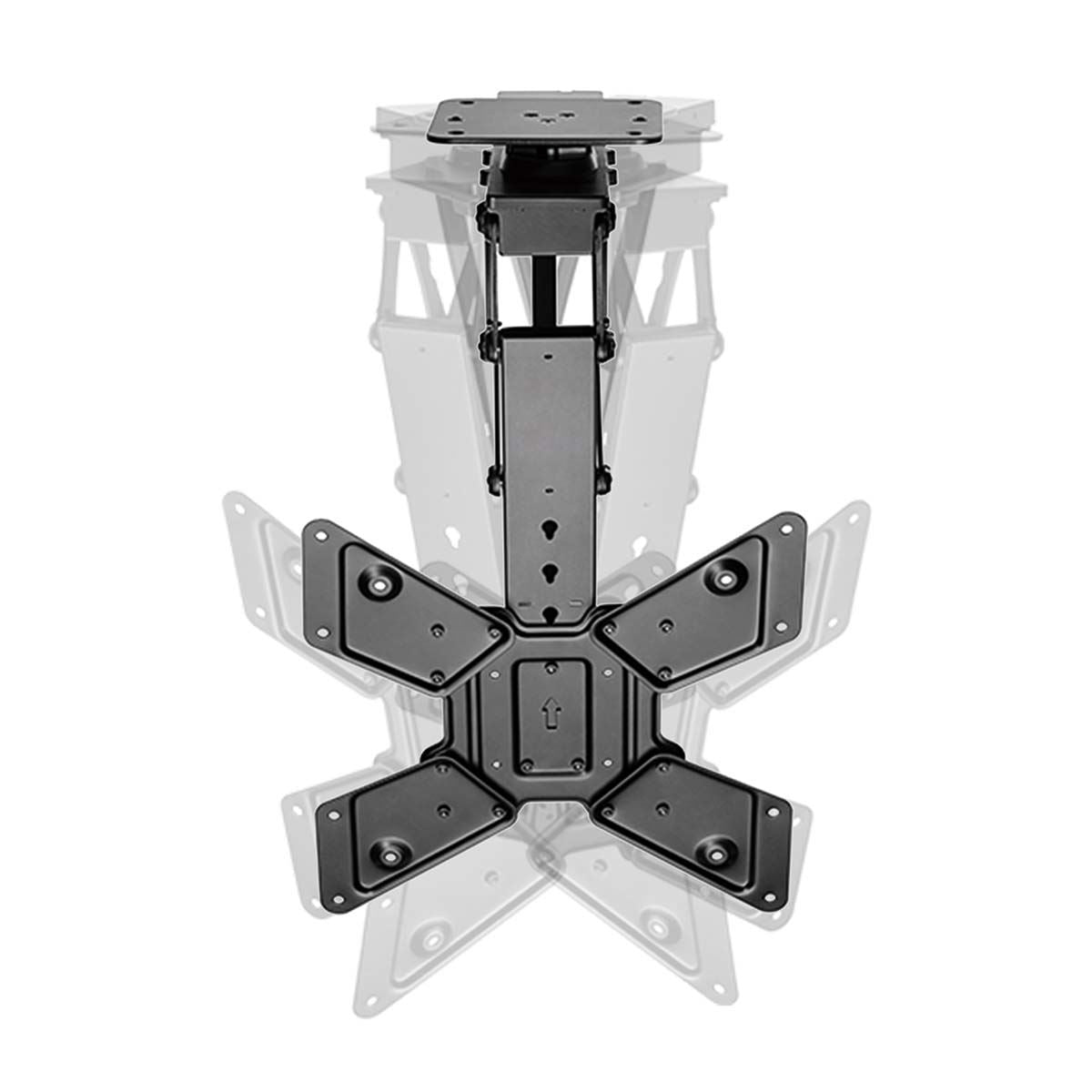 Nedis Motorised TV Ceiling Mount | 23 - 65 " | Maximum supported screen weight: 30 kg | Rotatable | Tiltable | Minimum ceiling distance: 140 mm | Remote controlled | Steel | Black