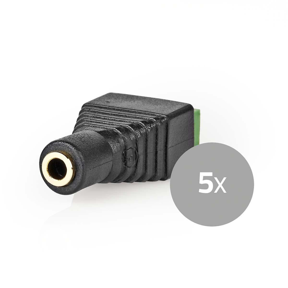Nedis CCTV Security Connector | 3-Way Terminal Block | 3.5mm Jack Female | Female | Black / Green