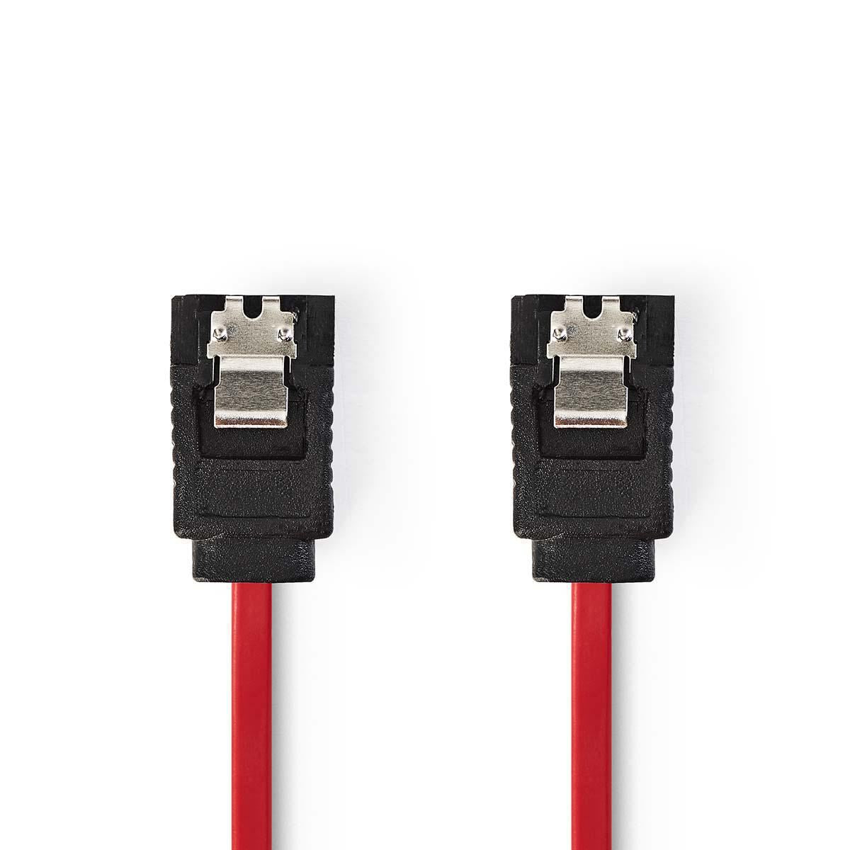 Nedis SATA Cable | 3 Gbps | SATA 7-Pin Female | SATA 7-Pin Female | Nickel Plated | 0.50 m | Flat | PVC | Red | Box