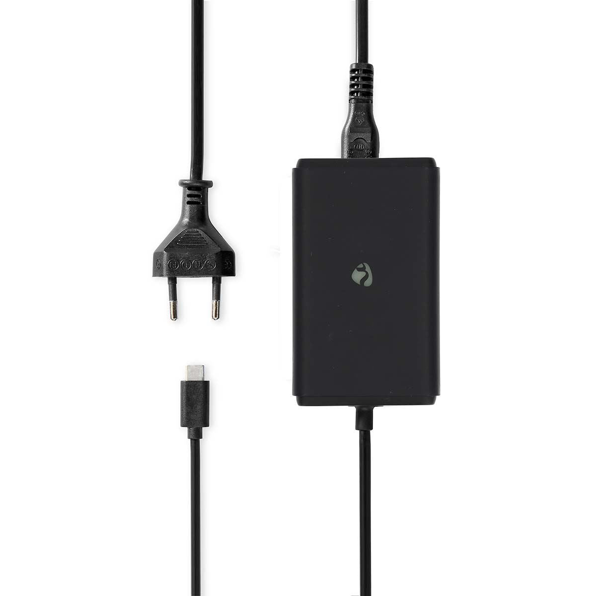 Nedis Notebook Adapter | GaN | 45 W | 5 / 9 / 12 / 15 / 20 V DC | 2.25 / 2.33 / 2.92 / 3.0 A | Used for: Notebook / Smartphone / Tablet | Euro / Type-C (CEE 7/16)
