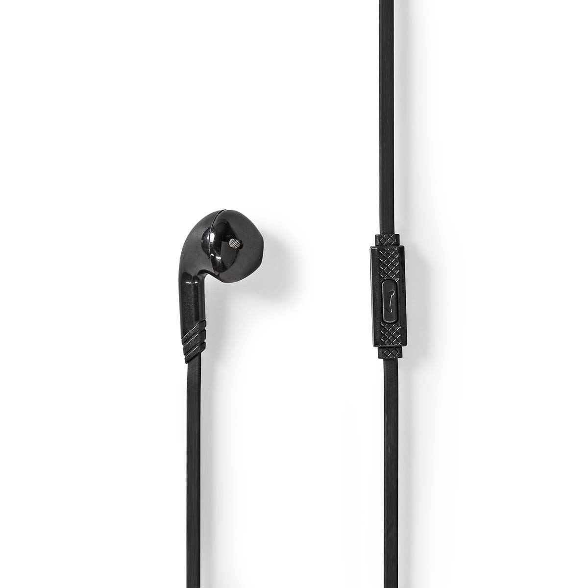 Nedis Wired Earphones | 3.5 mm | Cable length: 1.20 m | Built-in microphone | Volume control | Black