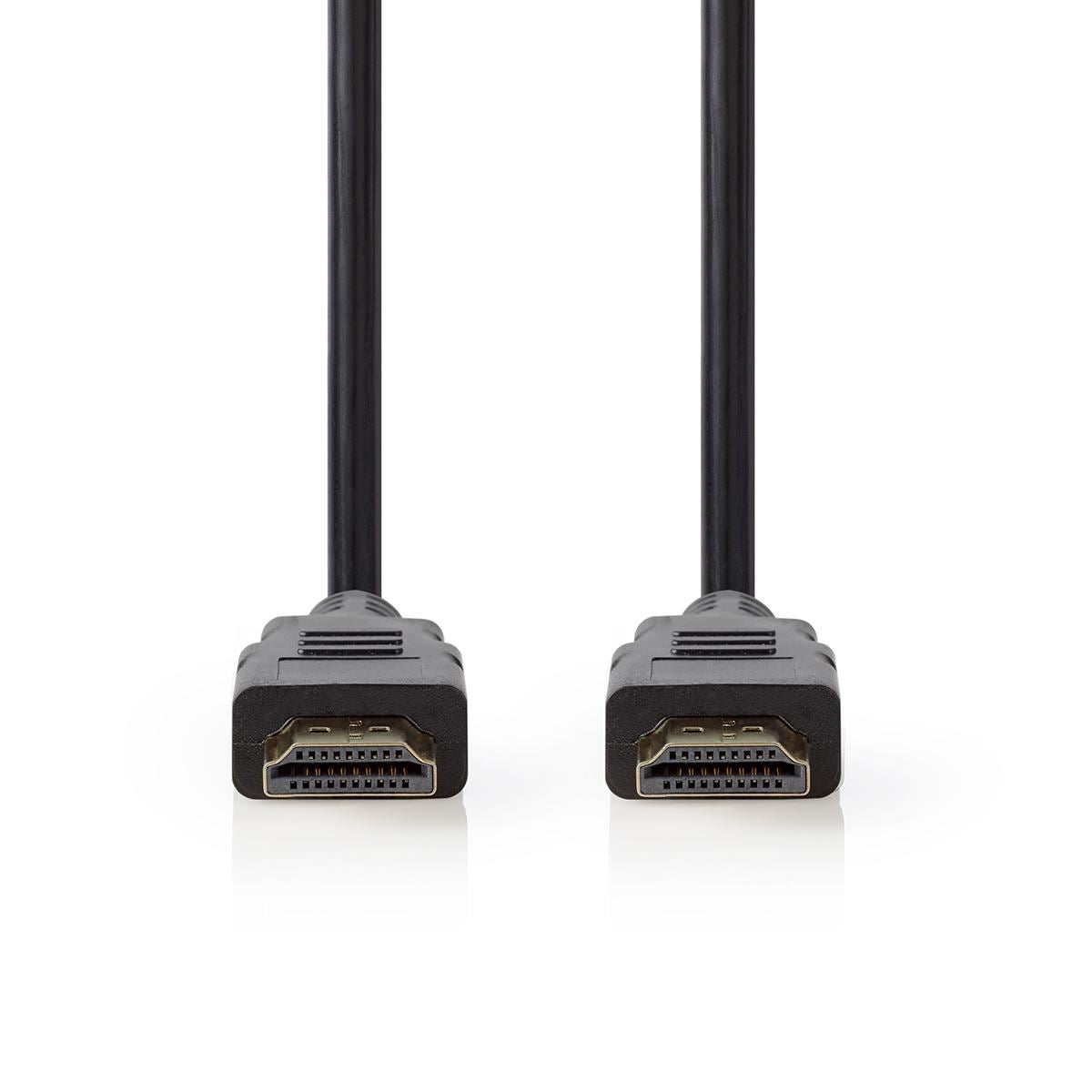 Nedis Premium High Speed HDMI™ Cable with Ethernet | HDMI™ Connector | HDMI™ Connector | 4K@60Hz | 18 Gbps | 2.00 m | Round | PVC | Black | Envelope