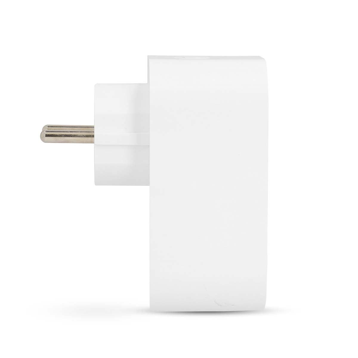 Nedis SmartLife Smart Plug | Wi-Fi | IP21 | Power meter | 3680 W | Type F (CEE 7/7) / 1x USB-C™ / 2x USB | 0 - 55 °C | Android™ / IOS | White | 1 pcs
