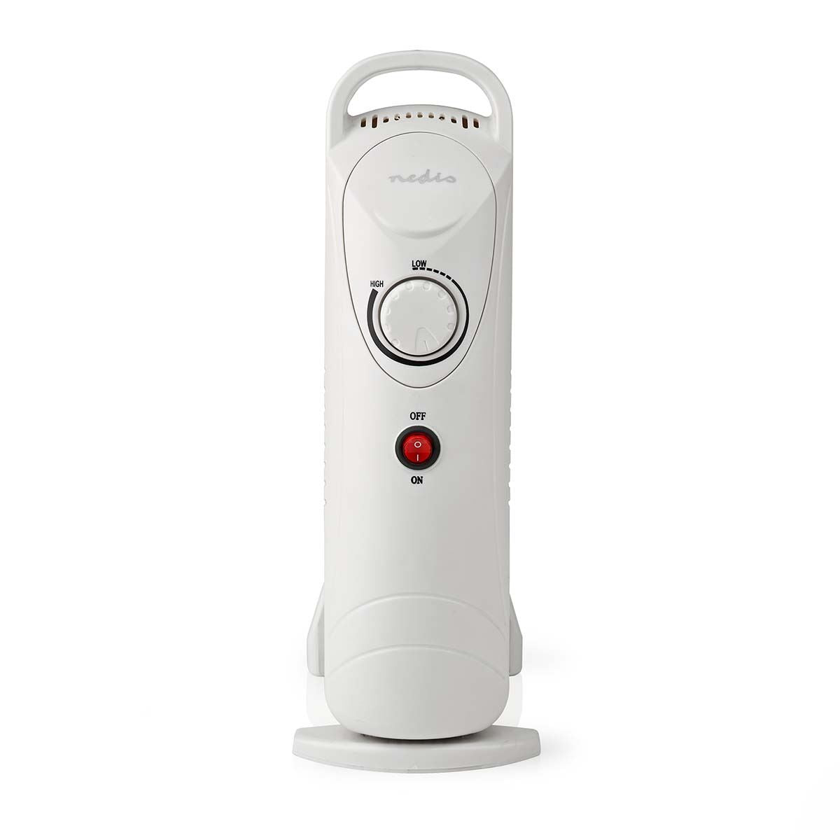 Nedis Mobile Oil Radiator | 500 W | 5 Fins | Adjustable thermostat | 1 Heat Setting | White