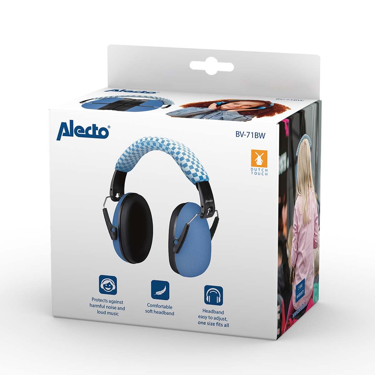 Alecto BV-71BW | Earmuff Noise Suppressors | Sensory Overload Protection | for kids Blue