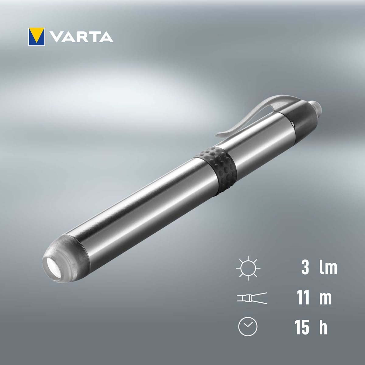 Varta LED Torch 3 lm Silver