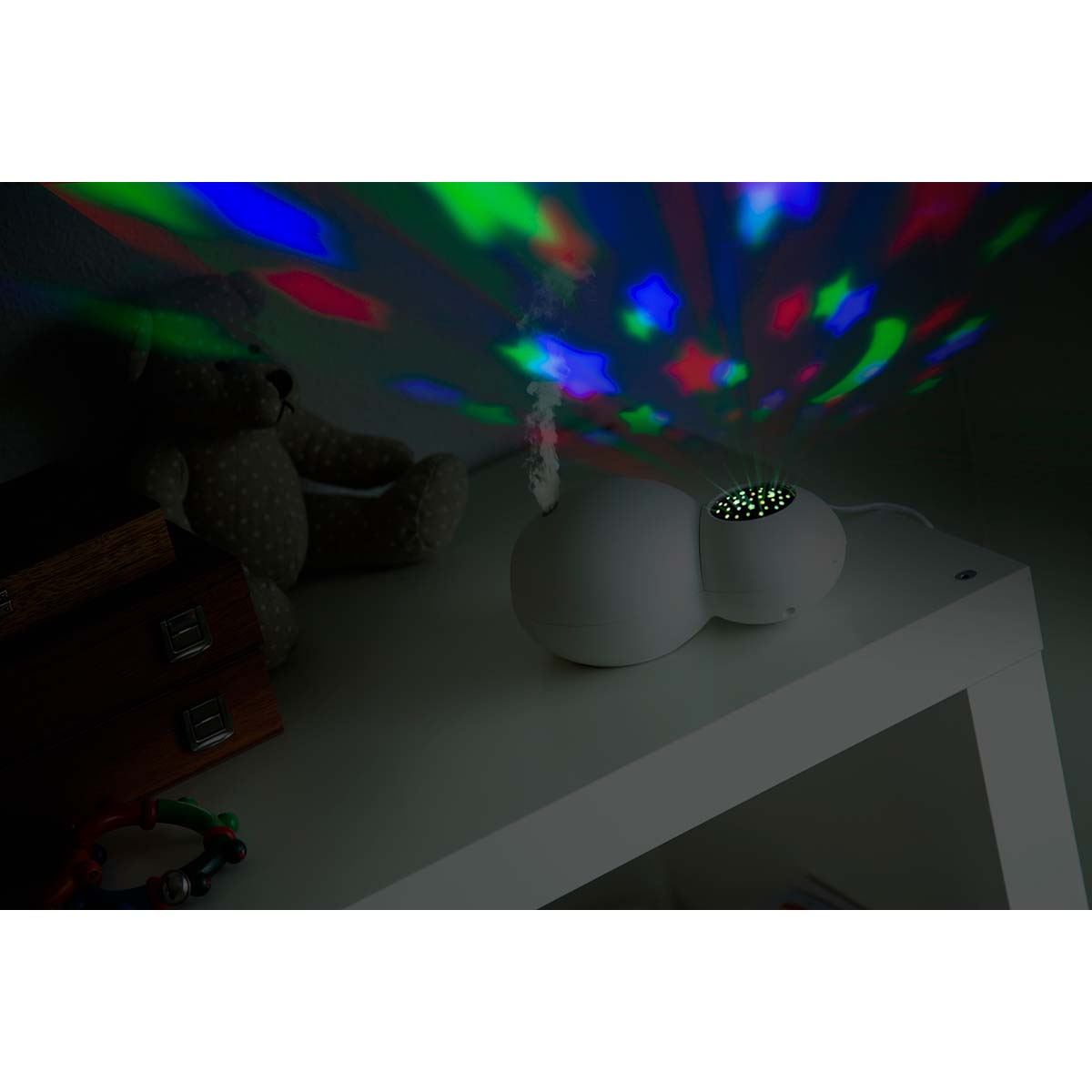 Alecto Nursery Childrens Humidifier and Light Projector | White