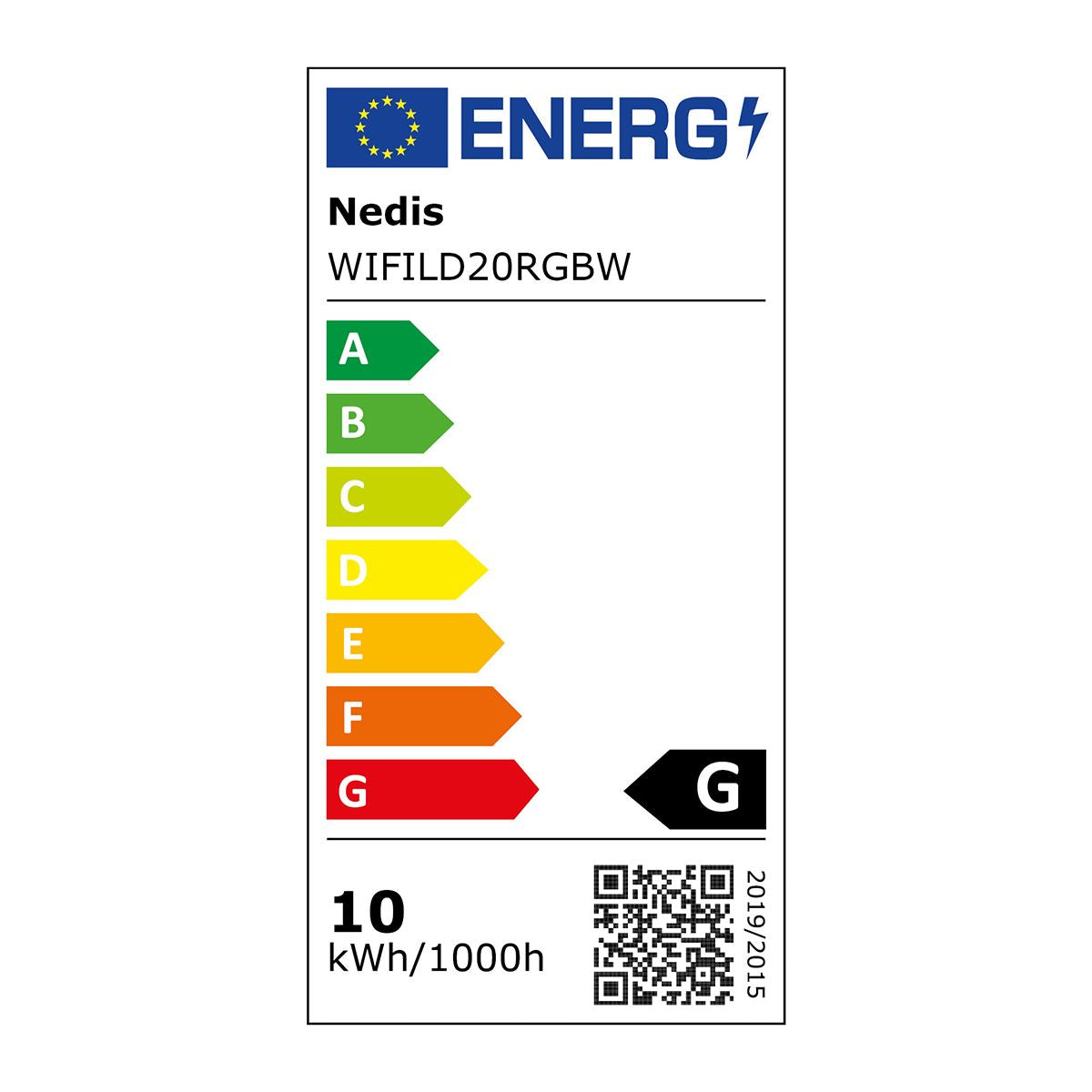 Nedis SmartLife Mood Light | Wi-Fi | Tube | 180 lm | RGBIC / Warm to Cool White | 2700 - 6500 K | 10 W | Metal / Silicone | 1 pcs
