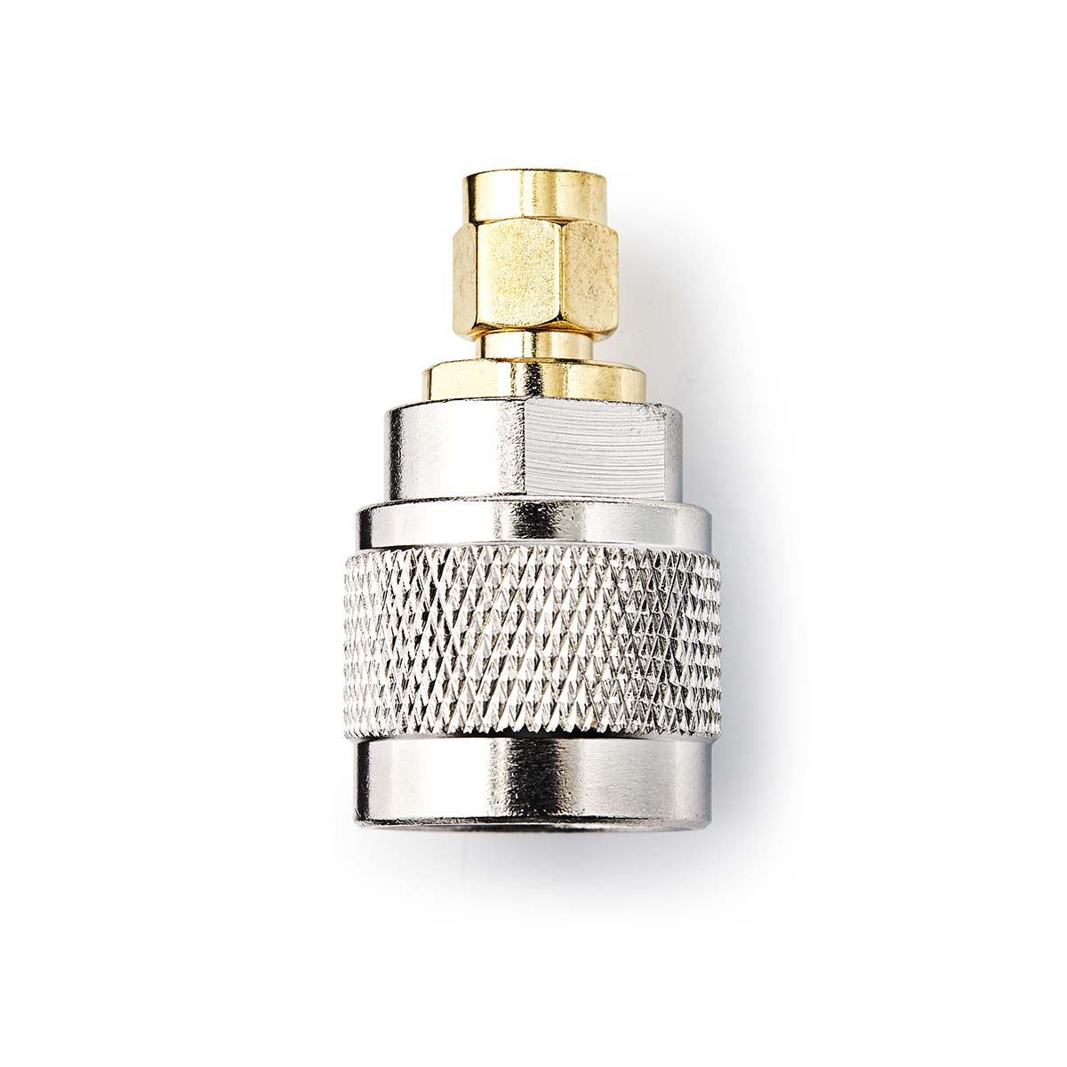 Nedis SMA Adapter | SMA Male | N Male | Gold Plated | 50 Ohm | Straight | Copper | Gold / Silver | 2 pcs | Box