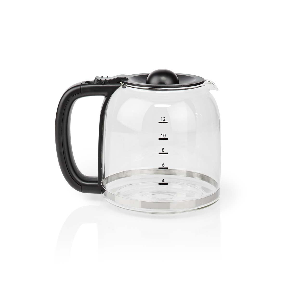 Nedis Coffee Maker | Filter Coffee | 1.5 l | 12 Cups | Keep warm feature | Switch on timer | LCD display | Clock function | Aluminium / Black