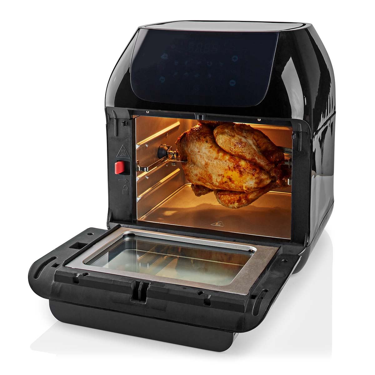Nedis Hot Air Fryer | 12 l | Timer: 60 min | Number of preset programs: 9 | Digital | Black
