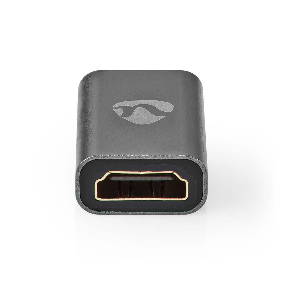 Nedis HDMI™ Adapter | HDMI™ Male / HDMI™ Mini Connector | HDMI™ Output | Gold Plated | Straight | Aluminium | Gun Metal Grey | 1 pcs | Cover Window Box
