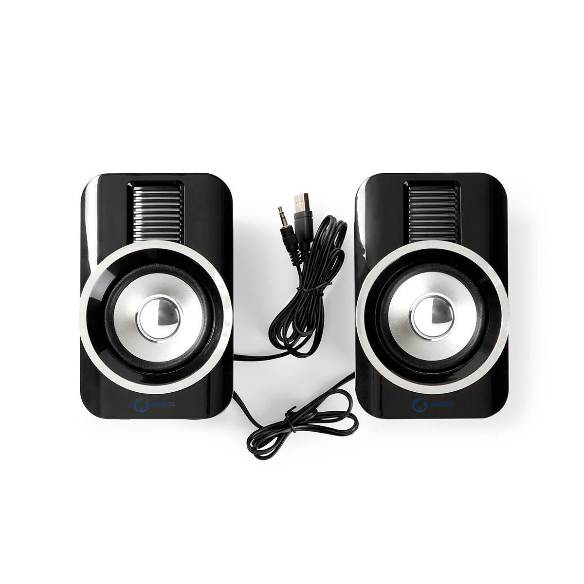 Nedis Gaming Speaker | Speaker channels: 2.0 | USB Powered | 3.5 mm Male | 30 W | RGB | Volume control