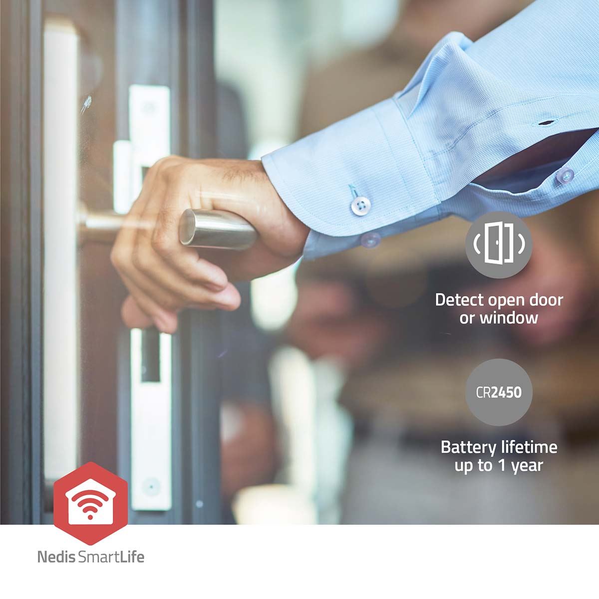 Nedis SmartLife Door Window Sensor | Zigbee 3.0 | Battery Powered | Android™ / IOS | White