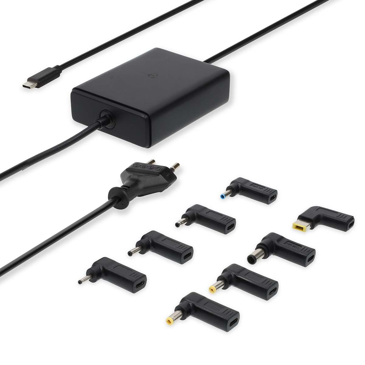 Nedis Notebook Adapter | GaN | 100 W | 5 / 9 / 12 / 15 / 20 V DC | 3.0 / 5.0 A | Used for: Notebook / Smartphone / Tablet | Euro / Type-C (CEE 7/16)