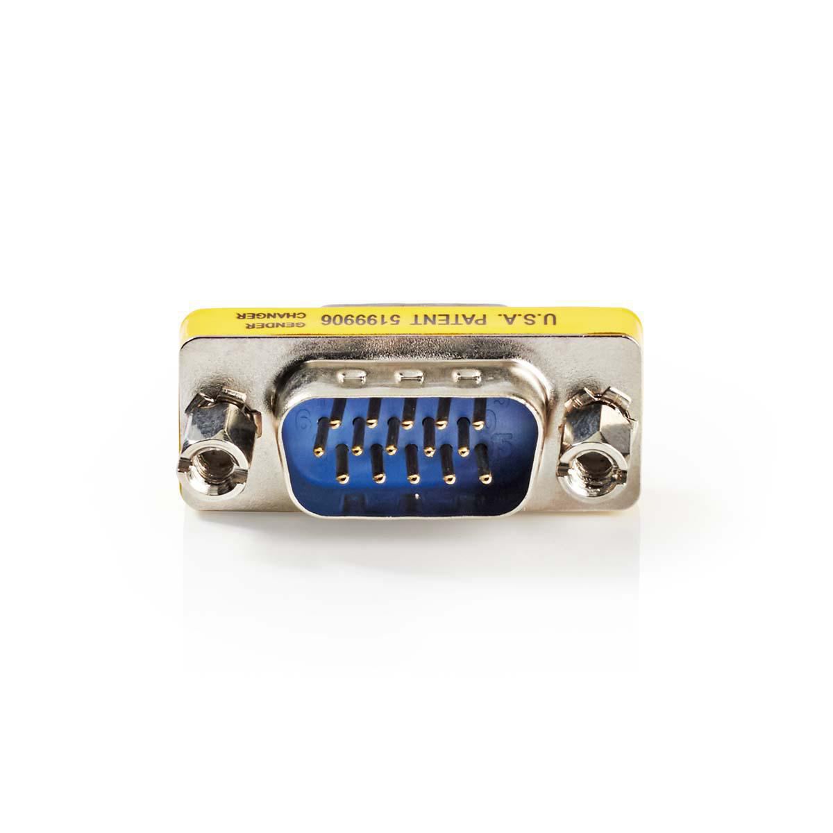 Nedis VGA Adapter | VGA Male | VGA Male | Nickel Plated | Straight | Metal | Metal | Polybag
