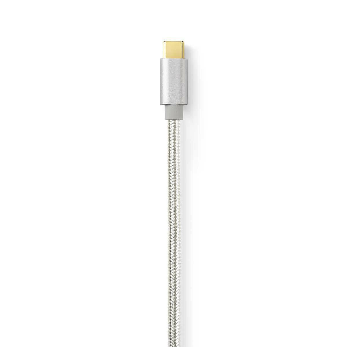 Nedis USB Cable | USB 2.0 | USB-A Male | USB-C™ Male | 15 W | 480 Mbps | Gold Plated | 2.00 m | Round | Braided / Nylon | Aluminium | Cover Window Box
