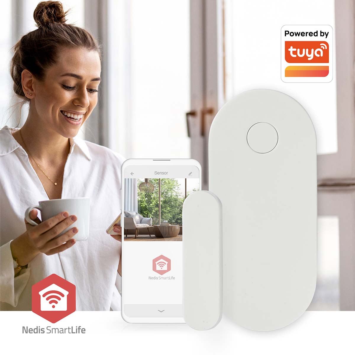 Nedis SmartLife Door Window Sensor | Zigbee 3.0 | Battery Powered | Android™ / IOS | White