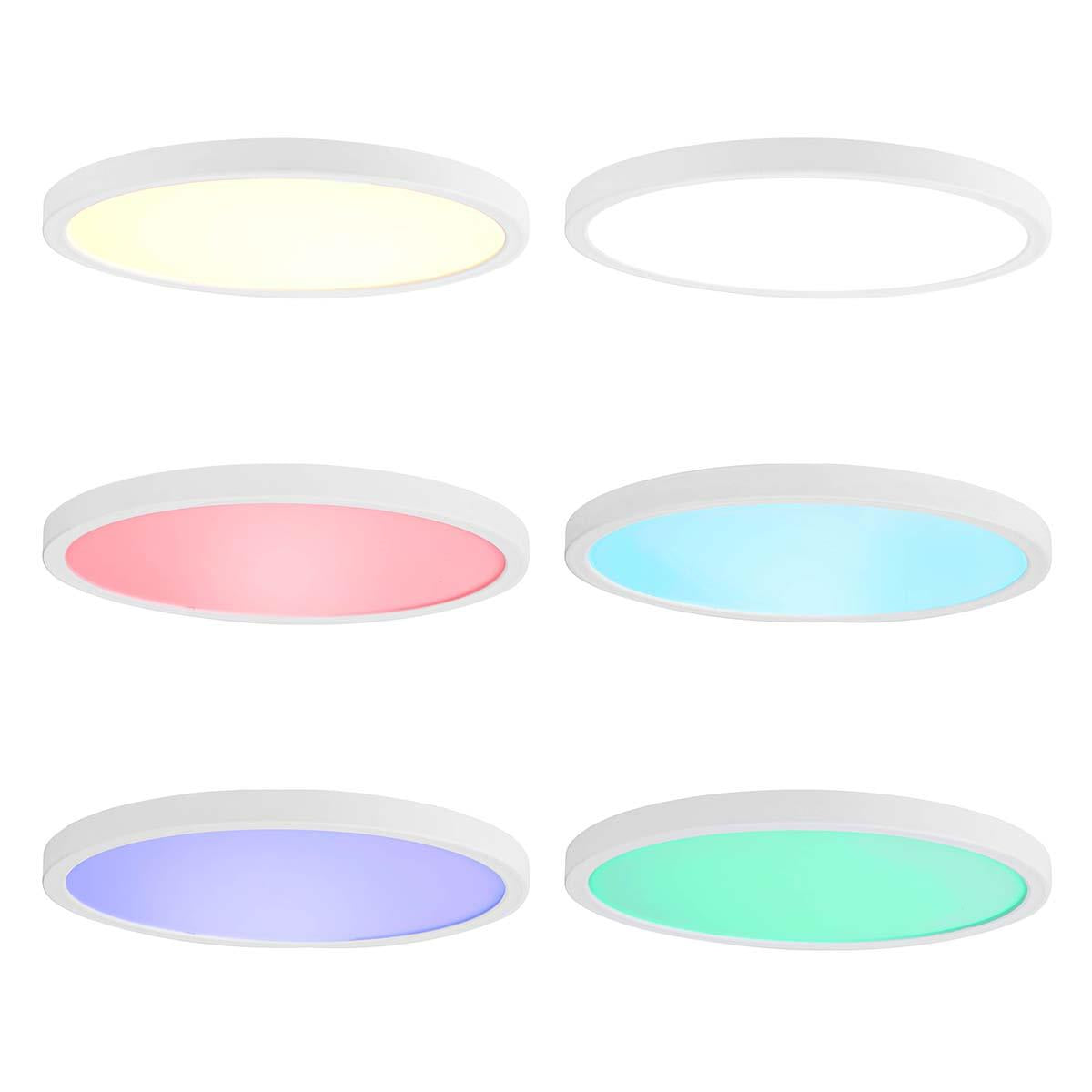 Nedis SmartLife Ceiling Light | Wi-Fi | RGB / Warm to Cool White | Round | Diameter: 290 mm | 1800 lm | 2700 - 6500 K | IP20 | Energy class: F | Android™ / IOS