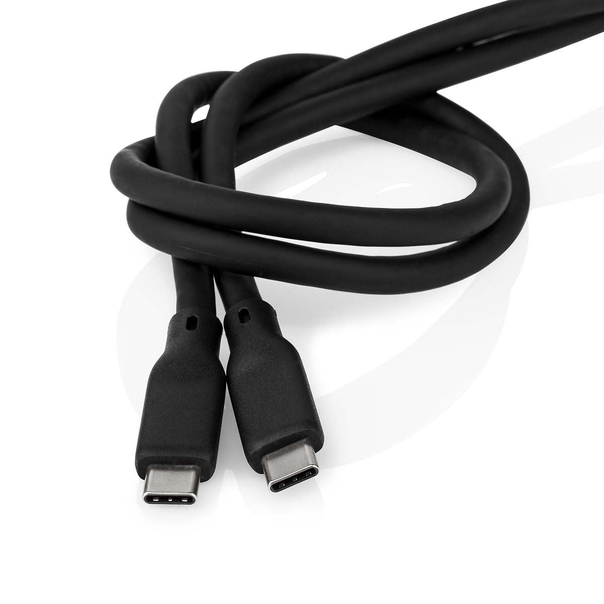 Nedis USB Cable | USB 3.2 Gen 2 | USB-C™ Male | USB-C™ Male | 240 W | 8K@30Hz | 20 Gbps | Nickel Plated | 1.00 m | Round | Silicone | Black | Box