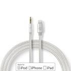 Nedis Lightning Adapter | Apple Lightning 8-Pin | 3.5 mm Male | Gold Plated | 1.00 m | Round | Nylon