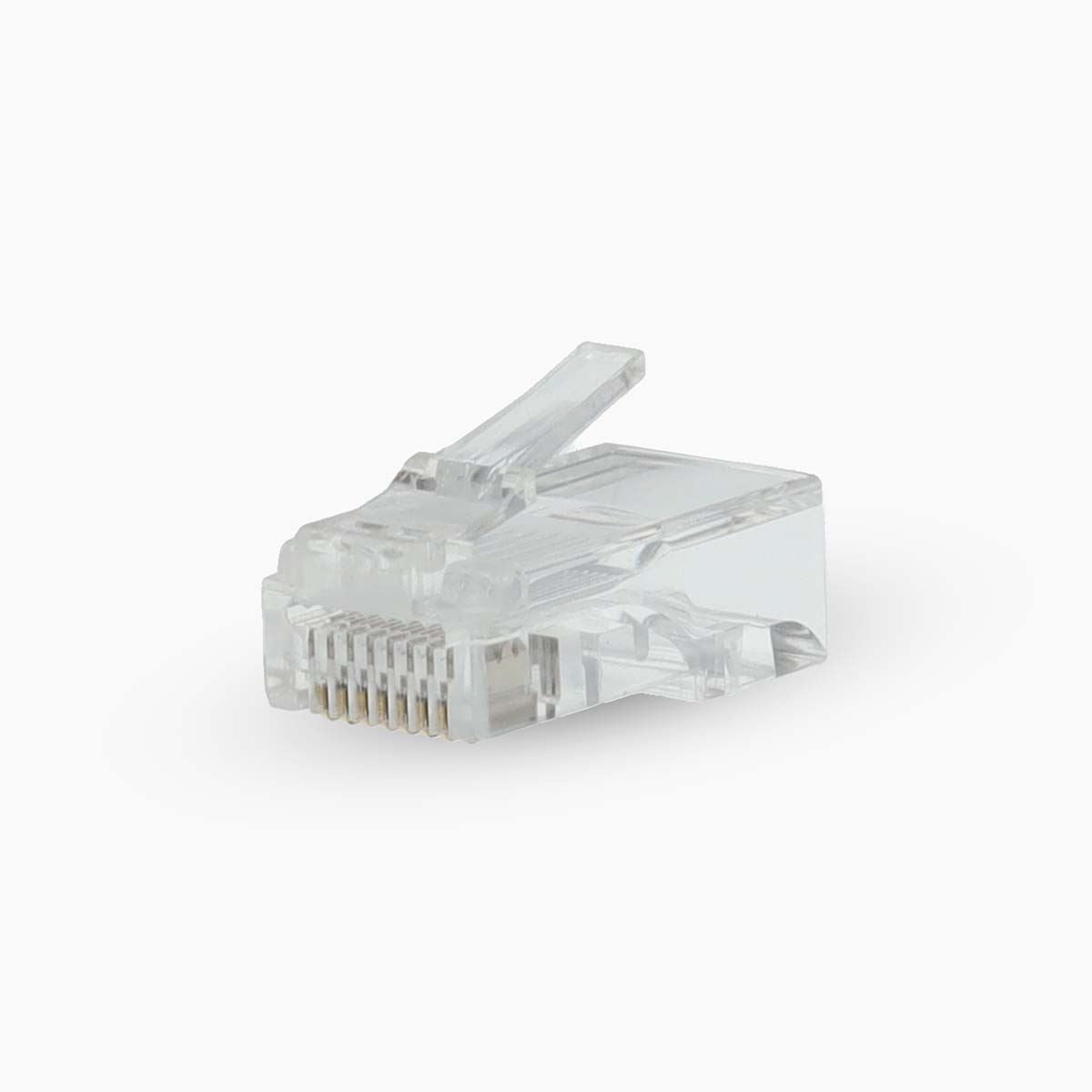 Nedis RJ45 Connector | RJ45 Pass Through | Stranded UTP CAT5 | Straight | Gold Plated | 10 pcs | PVC | Transparent | Box