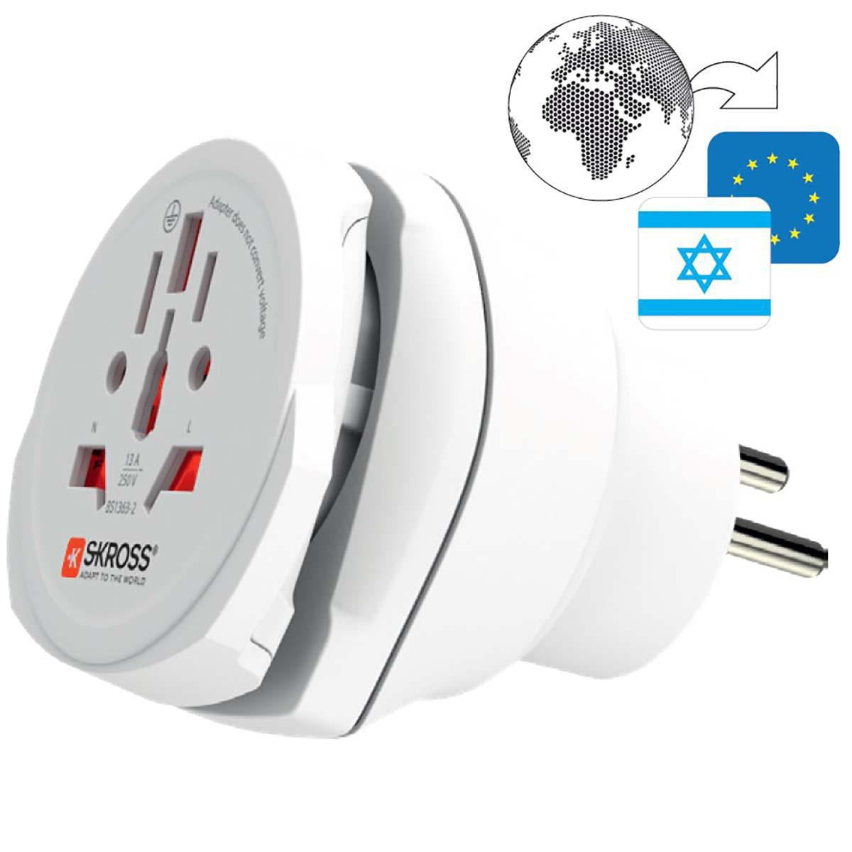 Skross SKross | Travel Adapter Combo - World-to-Israel Earthed