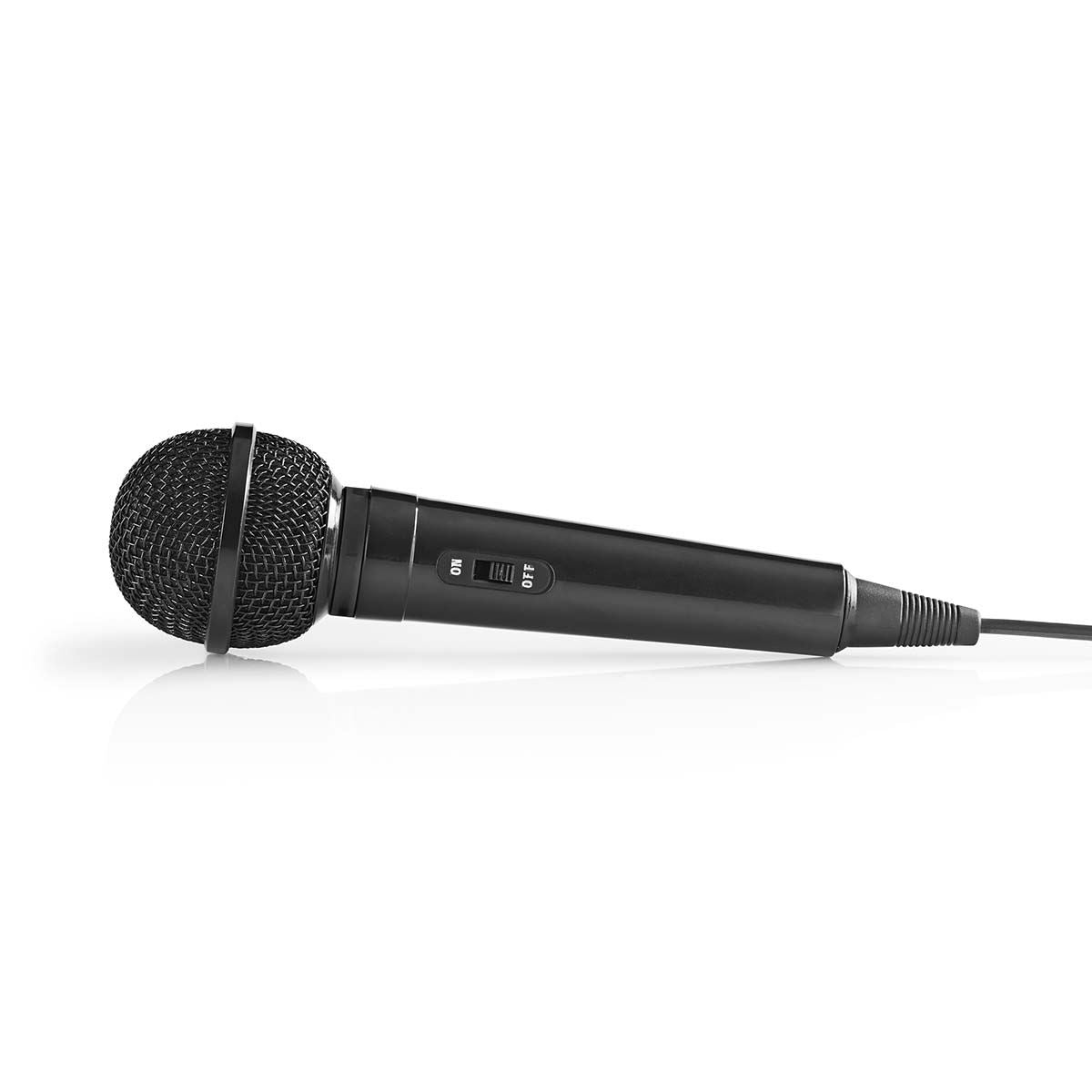 Nedis Wired Microphone | Cardioid | Fixed Cable | 5.00 m | 80 Hz - 12 kHz | 600 Ohm | -75 dB | On/Off switch | ABS | Black