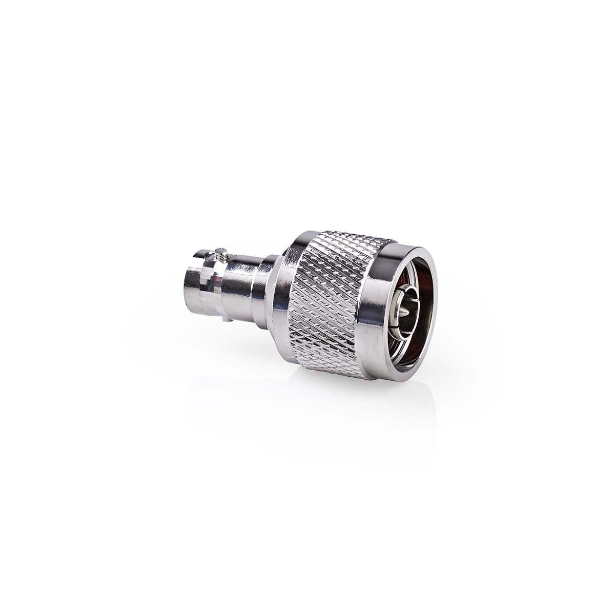 Nedis Satellite & Antenna Adapter | N Male | BNC Female | Nickel Plated | 50 Ohm | Straight | Metal | Silver | 10 pcs | Envelope