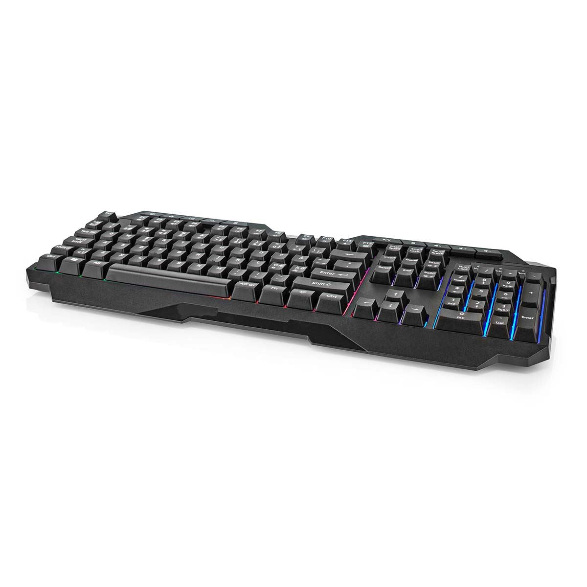 Nedis Wired Gaming Keyboard | USB Type-A | Membrane Keys | LED | QWERTY | ND Layout | USB Powered | Power cable length: 1.30 m | Multimedia