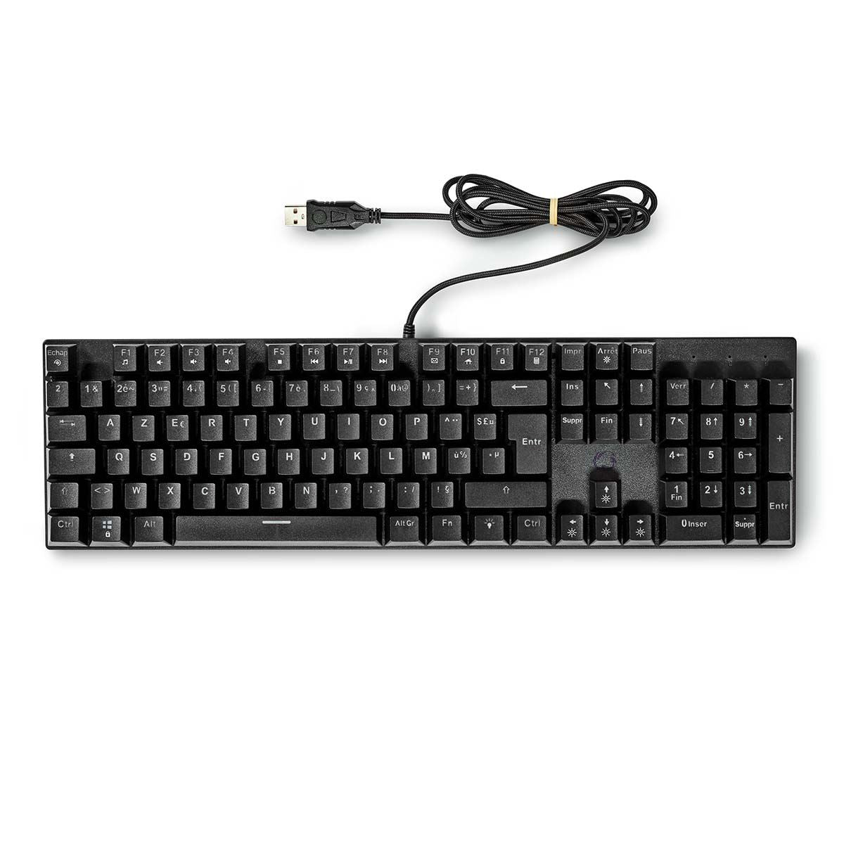 Nedis Wired Gaming Keyboard | USB Type-A | Mechanical Keys | LED | AZERTY | FR Layout | USB Powered | Power cable length: 1.50 m | Gaming