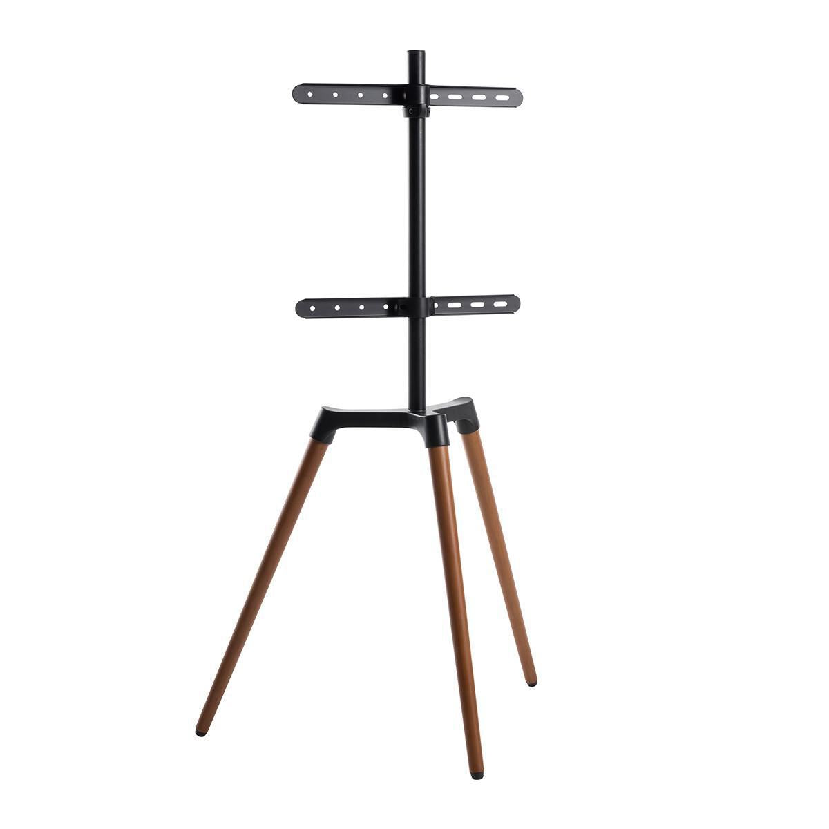 Nedis TV Floor Stand | 50 - 65 " | Maximum supported screen weight: 35 kg | Scandinavian Design | Rotatable | Anti-tip strap | Snap-lock | Aluminium / Steel | Black