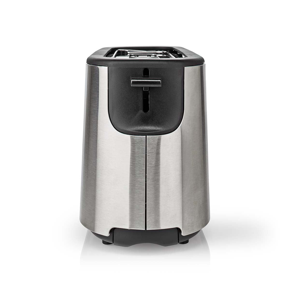 Nedis Toaster | Stainless Steel Series | 2 Bread Slices | 1 Long Slot | Browning levels: 6 | Defrost feature | Bun rack | Aluminium