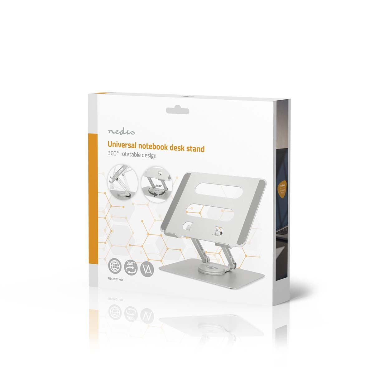 Nedis Notebook Stand | 17 " | Without Lighting | Foldable | Rotatable 360 degrees