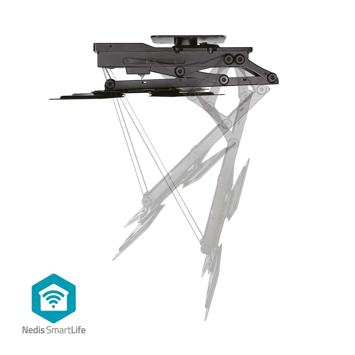 Nedis Motorised TV Ceiling Mount | 23 - 65 " | Maximum supported screen weight: 30 kg | Rotatable | Tiltable | Minimum ceiling distance: 140 mm | Remote controlled | Steel | Black