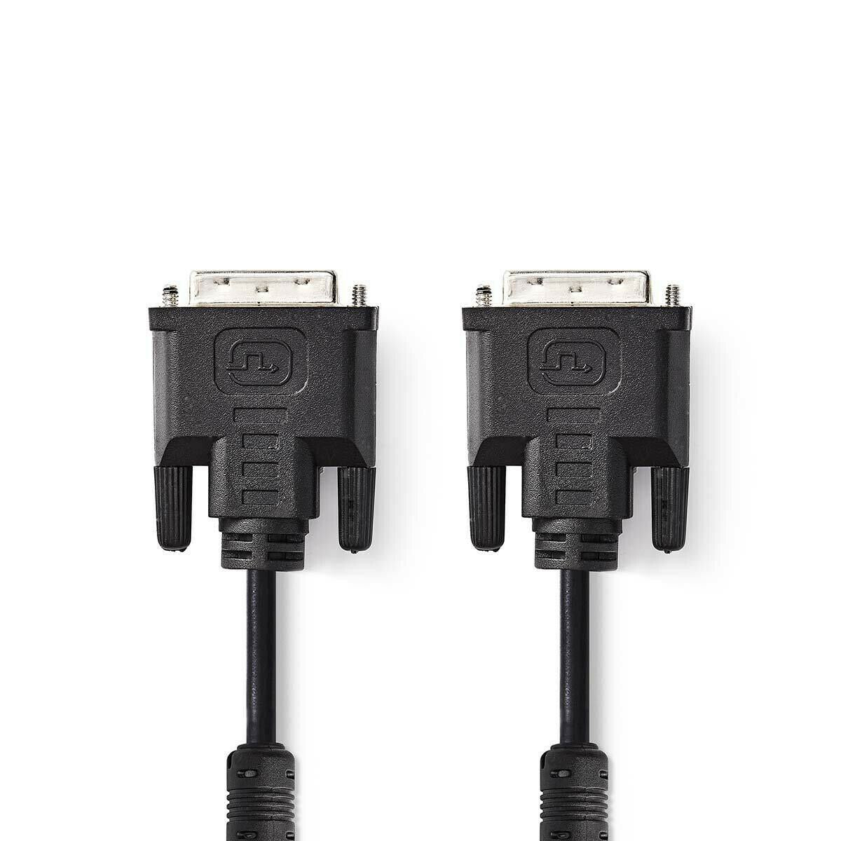 Nedis DVI Cable | DVI-I 24+5-Pin Male | DVI-I 24+5-Pin Male | 2560x1600 | Nickel Plated | 2.00 m | Straight | PVC | Black | Envelope