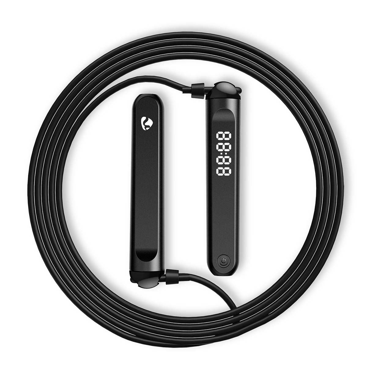 Nedis Outdoor Sports | Jumping Rope | Bluetooth® | Dual Hall sensor | LED Display | Cordless balls / Drawstring Bag | Black