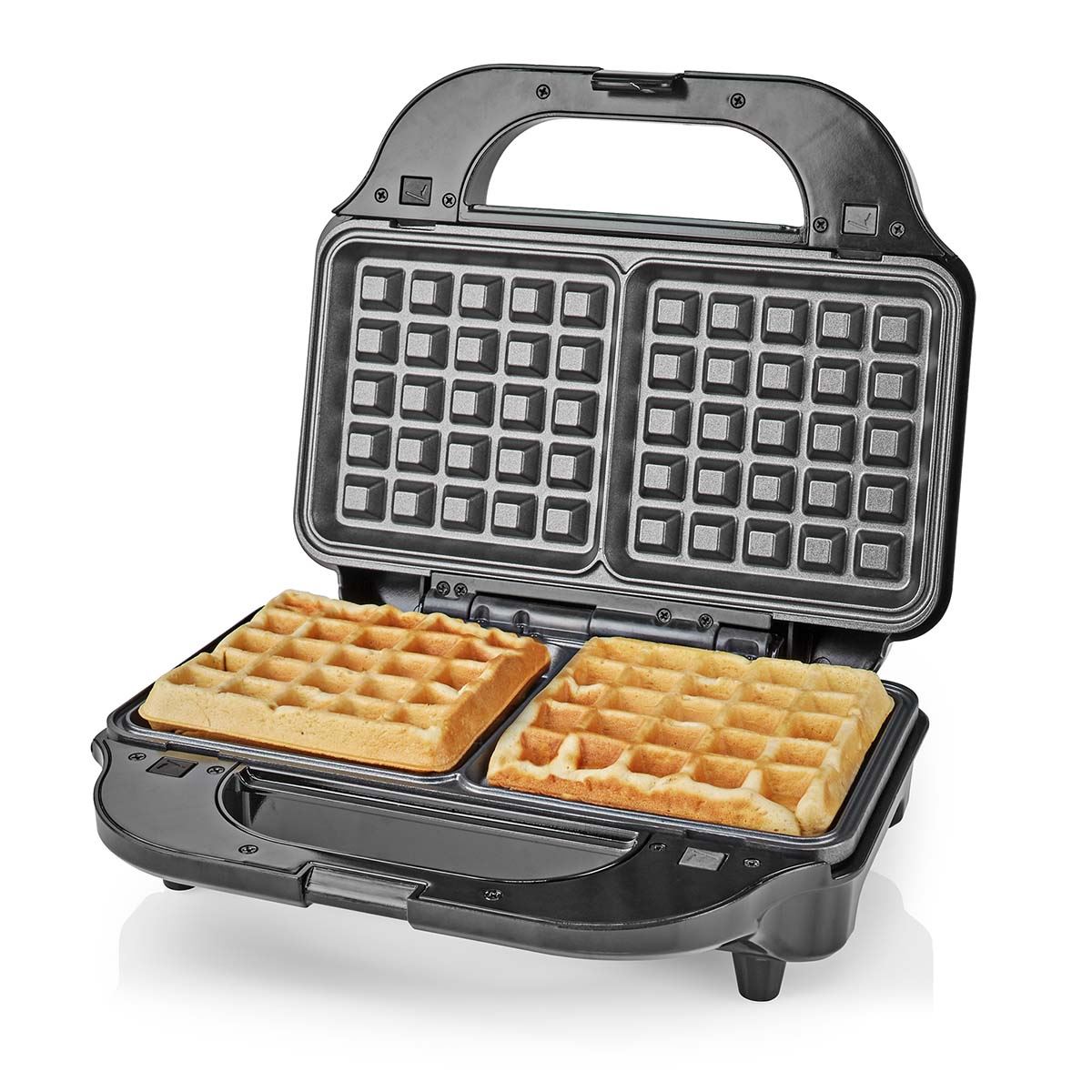 Nedis Multi Grill | Grill / Sandwich / Waffle | 900 W | 28 x 15 cm | Automatic temperature control | Plastic / Stainless Steel