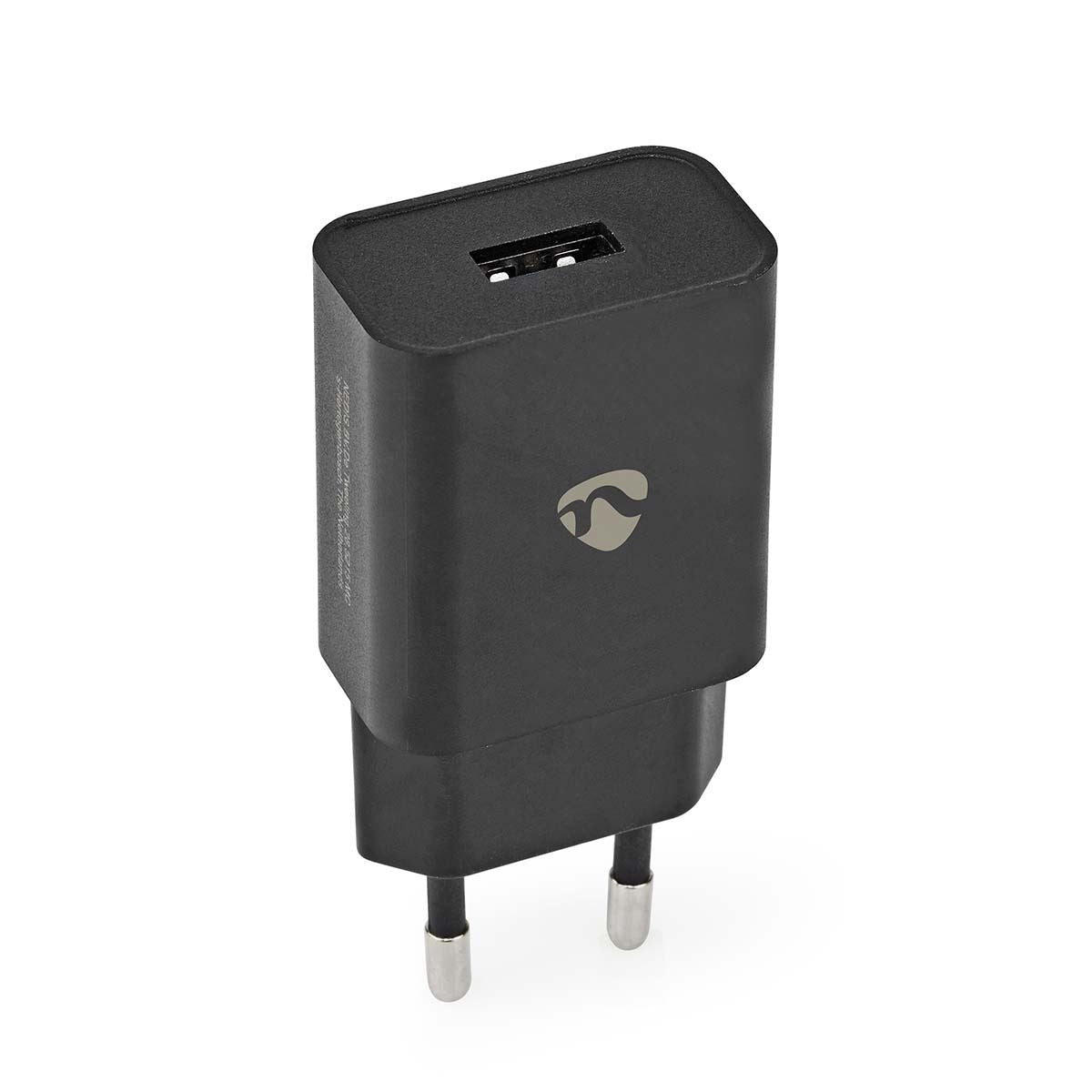 Nedis Wall Charger | 12 W | Quick charge feature | 1x 2.4 A | Number of outputs: 1 | USB-A | No Cable Included | Single Voltage Output | Black