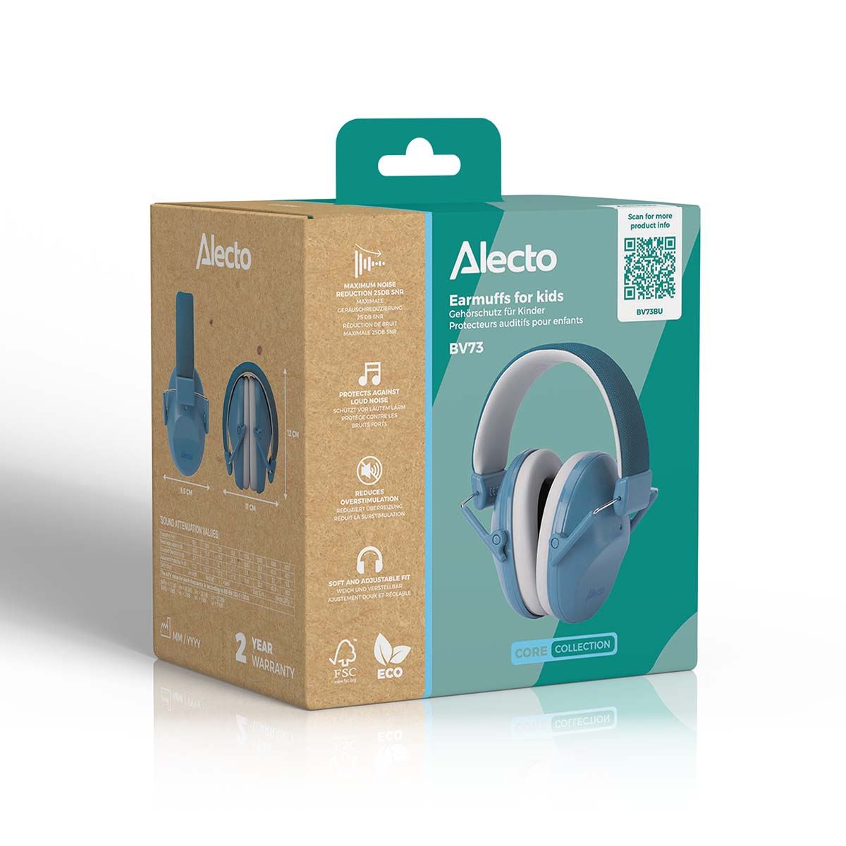Alecto BV73BU Earmuff Noise Suppressors | Sensory Overload Protection | for kids Blue