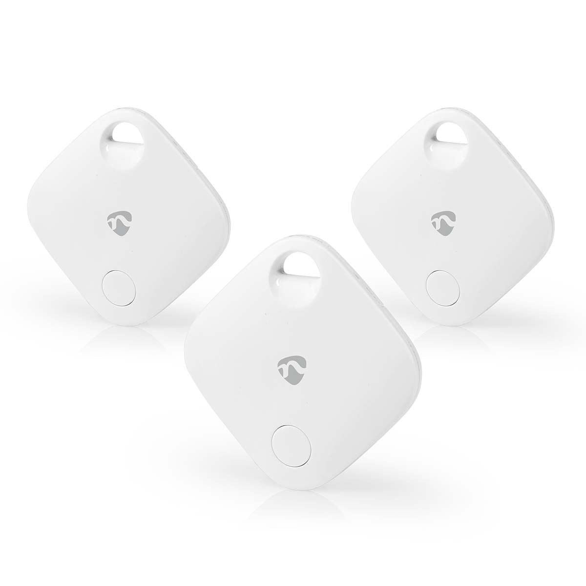 Nedis Key Finder | Compatible with: Apple Find My App | Battery Powered | 3x CR2032 | Batteries included | Bluetooth® version: 5.1 | Battery life up to: 1 year | White | 3 pcs