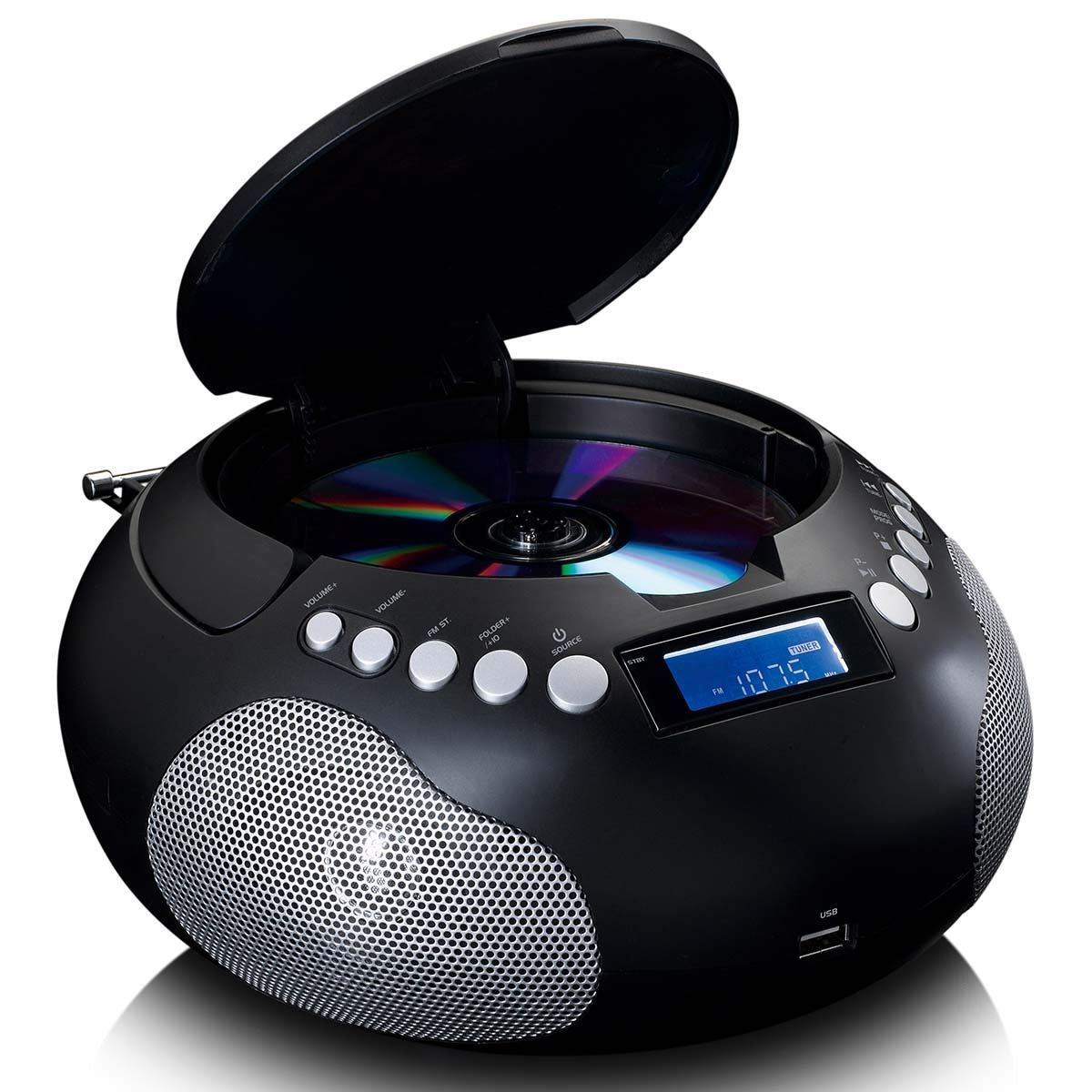 Lenco Portable radio CD/MP3 with USB and Bluetooth Black