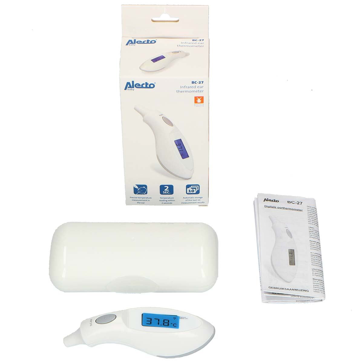 Alecto BC-27 Infrared Ear Thermometer | White